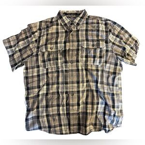 Harley-Davidson Black and White Casual Button Down Shirt